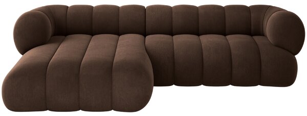-25 % Dny MOMENTI– Cosmopolitan Design Hnědá sametová rohová pohovka Koge 270 cm, levá