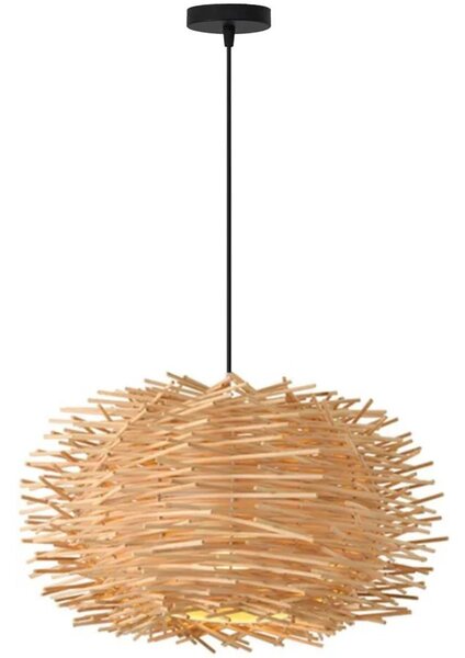 Toolight Toolight, stropní svítidlo BOHO NATURAL 1xE27 APP1486-1CP, přírodní hnědá, OSW-05942