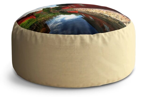 Sablio Taburet Circle Červený dům: 38x48 cm