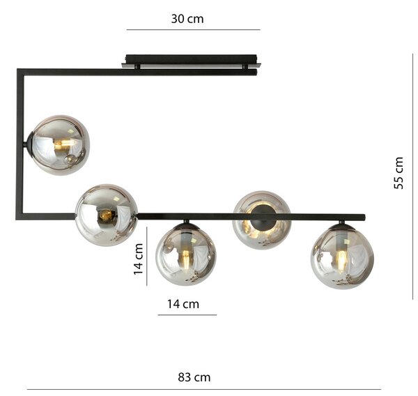 Emibig 8927988 ŠÍŘKA: 830 mm, BARVA: černá, grafit