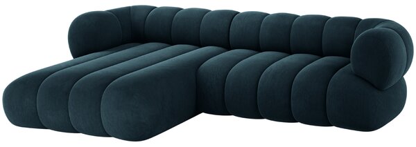 -25 % Dny MOMENTI– Cosmopolitan Design Tmavě modrá sametová rohová pohovka Koge 270 cm, levá