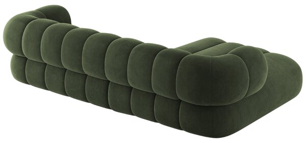 -25 % Dny MOMENTI– Cosmopolitan Design Zelená sametová rohová pohovka Koge 270 cm, levá