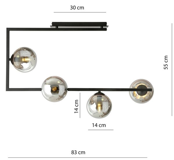 Emibig 8927971 ŠÍŘKA: 830 mm, BARVA: černá, grafit