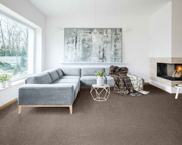 Breno Metrážový koberec OMNIA 42 – hnědý, šíře 400 cm