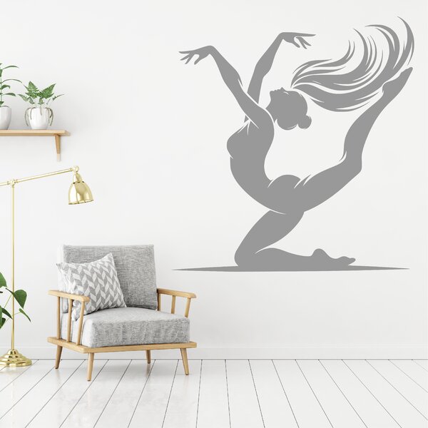 Živá Zeď Samolepka Gymnastika Barva: černá