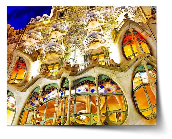 Sablio Plakát Barcelona Gaudi Casa Batllo 1 - 60x40 cm