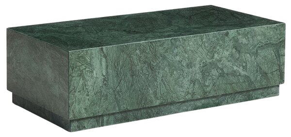 Kave Home Tmavě zelený mramorový konferenční stolek Sorein 100 x 50 cm