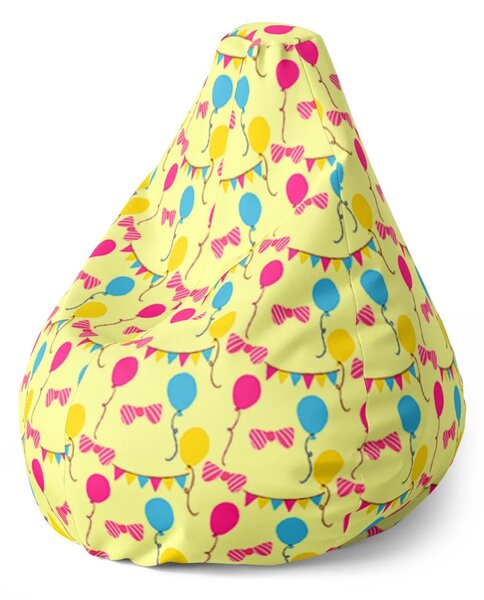 Sablio Sedací vak Pear Nafukovací balonky - 70 x 95 x 15 cm