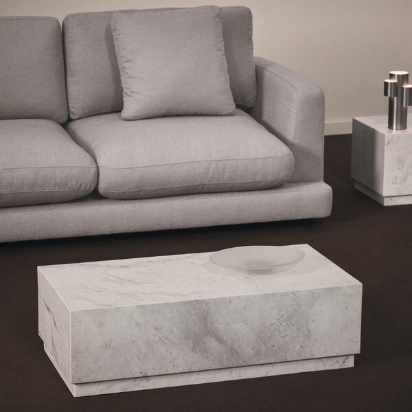Kave Home Bílý mramorový konferenční stolek Sorein 100 x 50 cm
