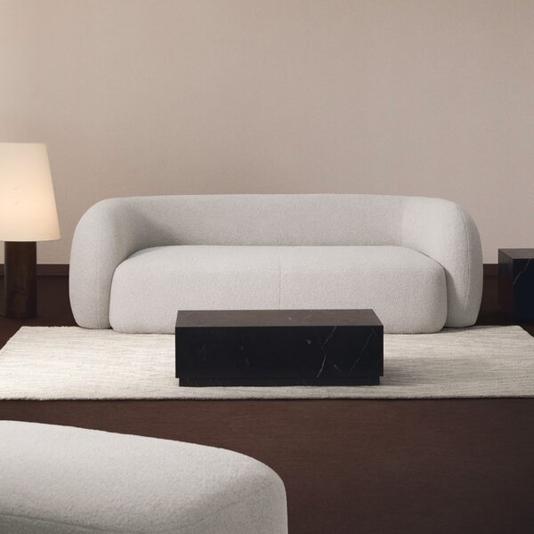 Kave Home Černý mramorový konferenční stolek Sorein 100 x 50 cm