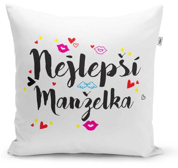 Sablio Polštář Nejlepší manželka: 40x40 cm