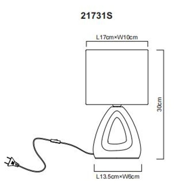 Globo Lighting Triangle stolní lampa 1x40 W černá 21731S