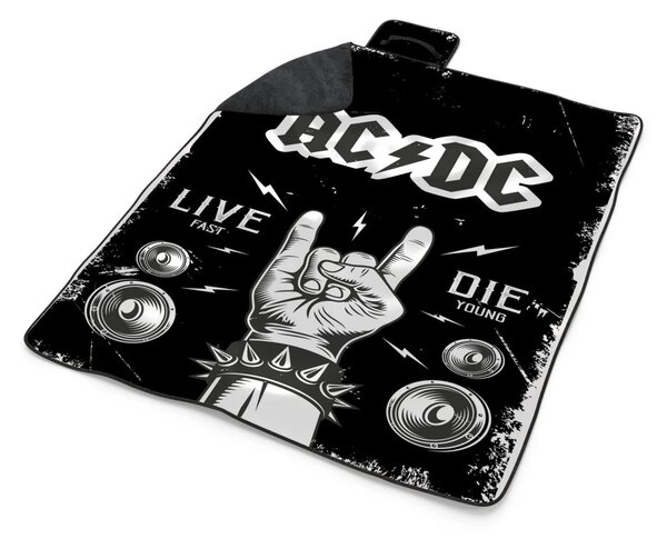 Sablio Plážová deka ACDC Live fast, die young: 200x140 cm