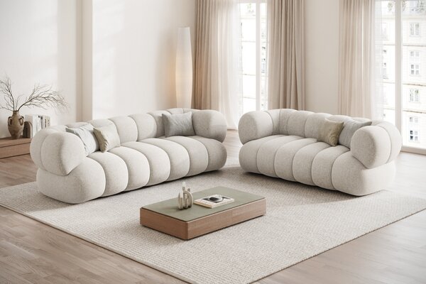 -25 % Dny MOMENTI– Cosmopolitan Design Světle béžová dvoumístná pohovka Koge 180 cm