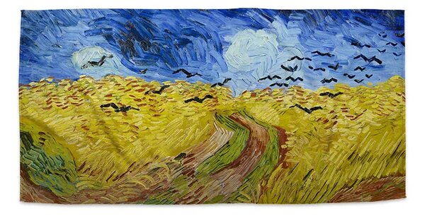 Sablio Ručník Pšeničné pole s vránami - Vincent van Gogh - 30x50 cm
