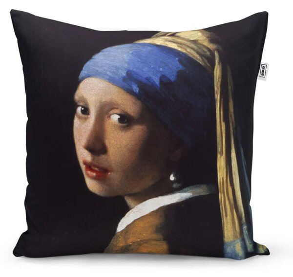 Sablio Polštář Dívka s perlou - Johannes Vermeer - 40x40 cm