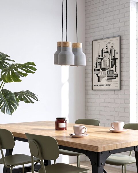 Závěsná lampa BAHT Beton Šedá