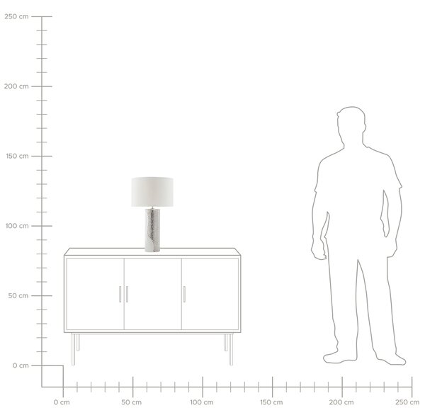 Stolní lampa AIKEN Porcelán Bílá