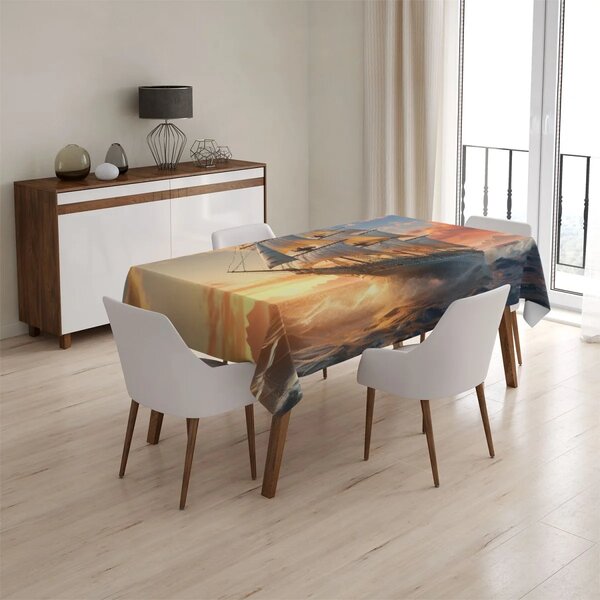 Sablio Ubrus Plachetnice ve vlnách při východu slunce - 90x90 cm