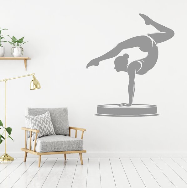 Živá Zeď Samolepka Moderní gymnastika Barva: černá
