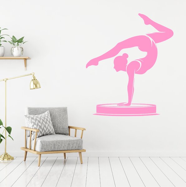 Živá Zeď Samolepka Moderní gymnastika Barva: černá