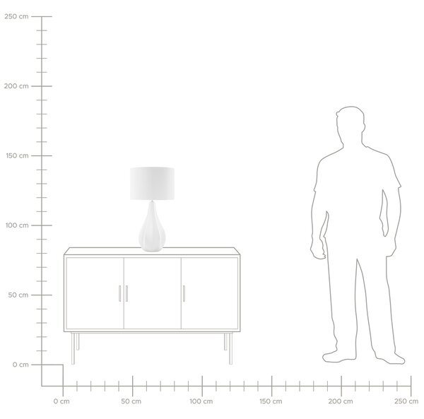 Stolní lampa SANTEE Porcelán Krémově bílá