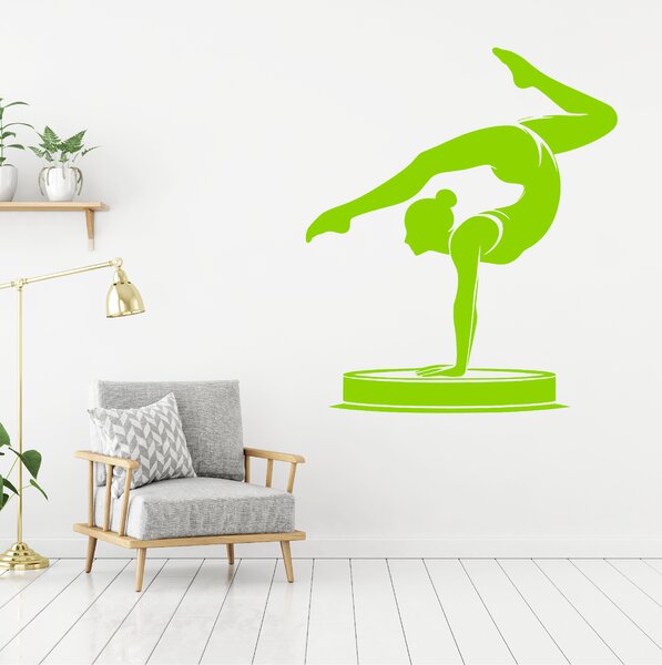 Živá Zeď Samolepka Moderní gymnastika Barva: černá