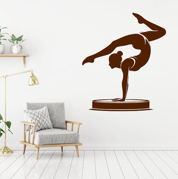 Živá Zeď Samolepka Moderní gymnastika Barva: černá