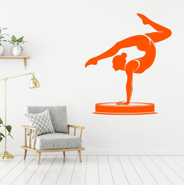 Živá Zeď Samolepka Moderní gymnastika Barva: černá
