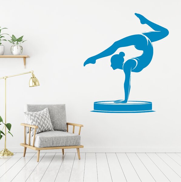Živá Zeď Samolepka Moderní gymnastika Barva: černá