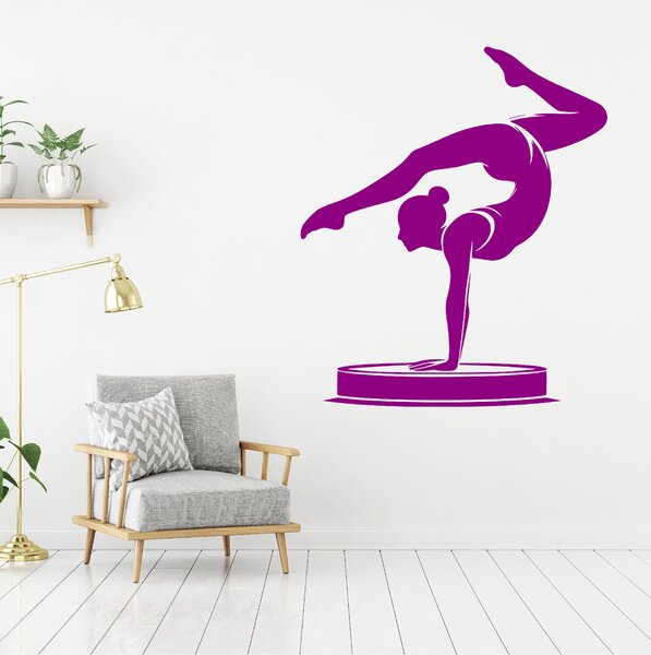 Živá Zeď Samolepka Moderní gymnastika Barva: černá