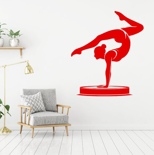 Živá Zeď Samolepka Moderní gymnastika Barva: černá