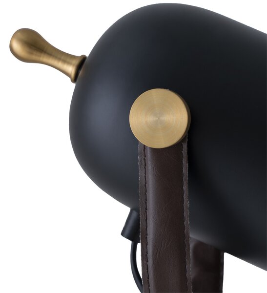 Somcasa Černá kovová stojací lampa Nacia 160 cm