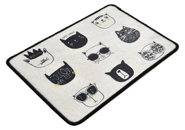 Černo-béžová koupelnová předložka 40x60 cm Cutie – Foutastic