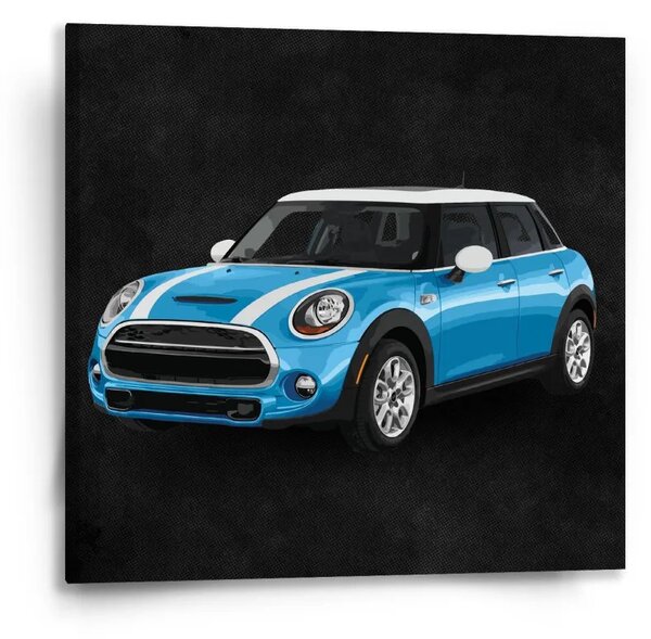 Sablio Obraz Mini sedan Černé pozadí - 50x50 cm