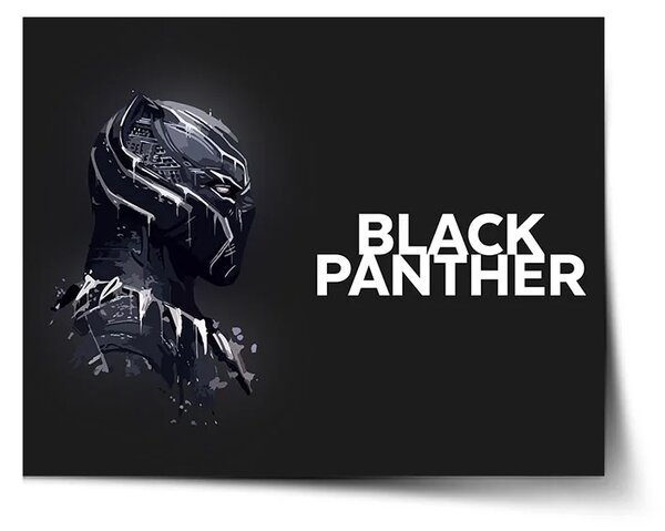 Sablio Plakát BLACK PANTHER z profilu Černý - 60x40 cm