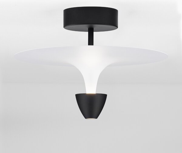 Černobílé kovové stropní LED světlo Nova Luce Luet 34 cm