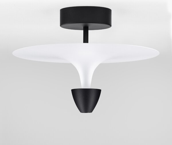 Černobílé kovové stropní LED světlo Nova Luce Luet 34 cm