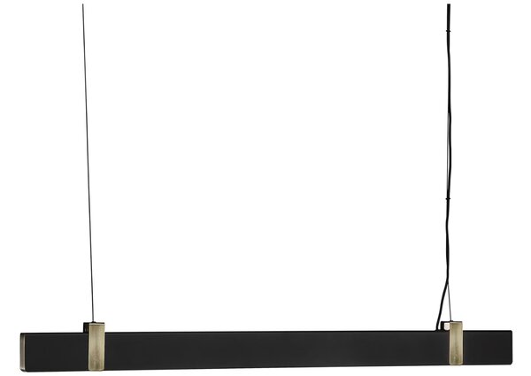 Nordlux Černé kovové závěsné LED světlo Lilt 115 cm
