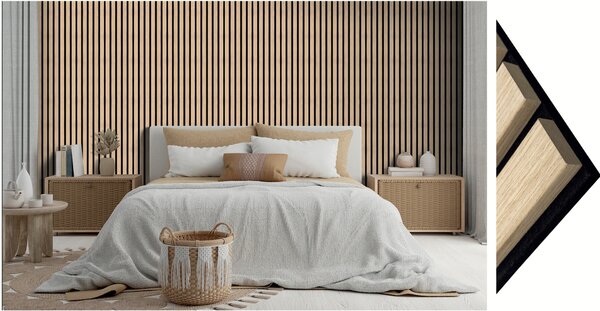 Akustické panely 40 x 270 cm - Technical White Oak - 2 ks v balení 40x270 cm