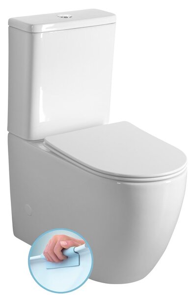 Sapho Sapho, INFINITY RIMLESS WC kombi mísa s nádržkou, spodní/zadní odpad, bílá, PC105WR