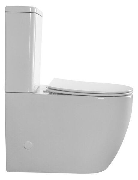 Sapho Sapho, INFINITY RIMLESS WC kombi mísa s nádržkou, spodní/zadní odpad, bílá, PC105WR