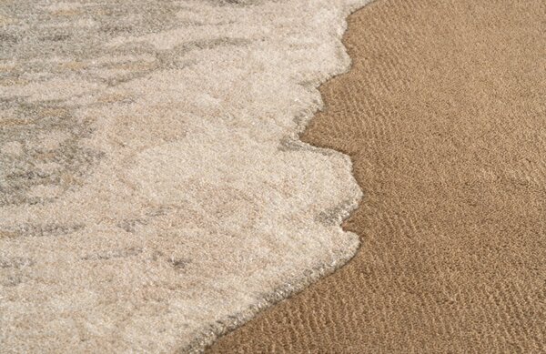 Fargotex Hnědý vlněný koberec Waterwave 160 x 230 cm
