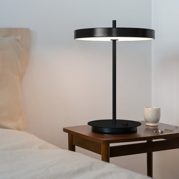 Umage Černá kovová stolní LED lampa Asteria