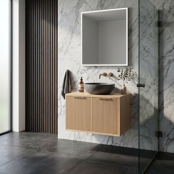 Koupelnová skříňka pod umyvadlo Rea Core 60cm Beige