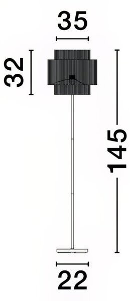 -25 % Dny MOMENTI– Stojací lampa Nova Luce Lito 145 cm