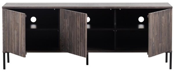 WOOOD Hnědý jasanový TV stolek Gravia 150 x 44 cm