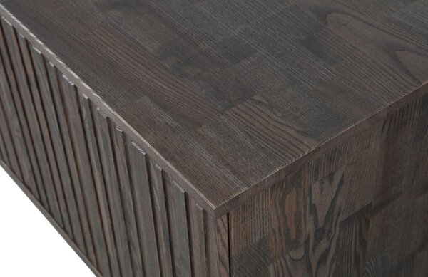 WOOOD Hnědý jasanový TV stolek Gravia 100 x 44 cm