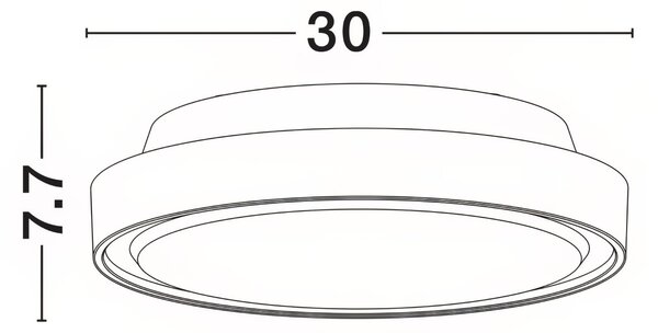 Černé kovové venkovní stropní LED světlo Nova Luce Sky 30 cm