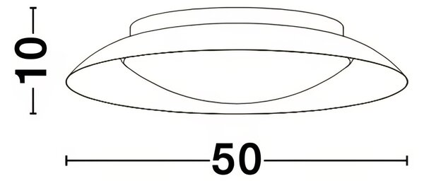 Zlaté kovové stropní LED světlo Nova Luce Zano 50 cm